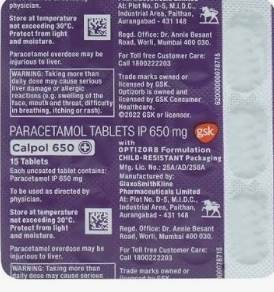 Tab Calpol 650